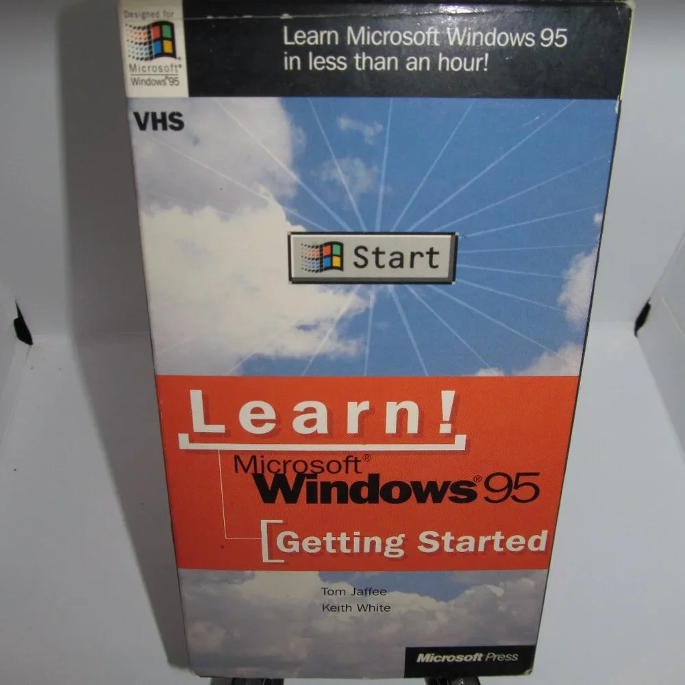 Microsoft Windows 95 Start! Learn! Vintage VHS Tape WinStruct Microsoft Press